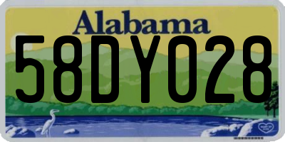 AL license plate 58DY028