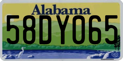 AL license plate 58DY065