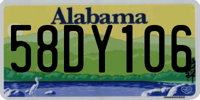 AL license plate 58DY106