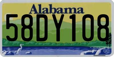 AL license plate 58DY108