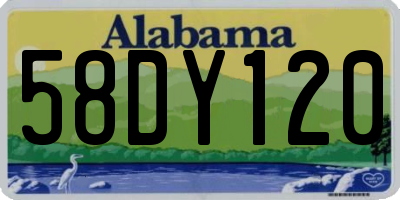 AL license plate 58DY120