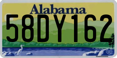 AL license plate 58DY162