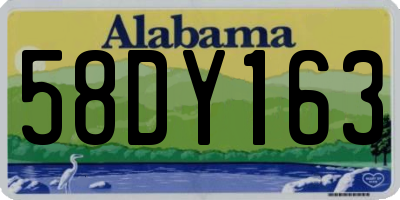 AL license plate 58DY163