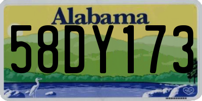 AL license plate 58DY173