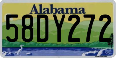 AL license plate 58DY272
