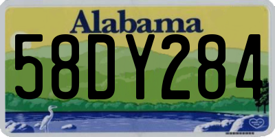AL license plate 58DY284