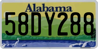 AL license plate 58DY288