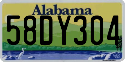 AL license plate 58DY304