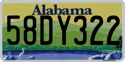 AL license plate 58DY322