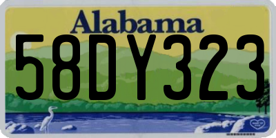 AL license plate 58DY323