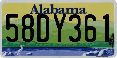 AL license plate 58DY361