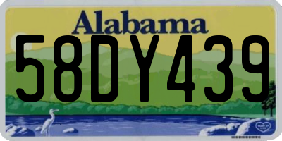 AL license plate 58DY439