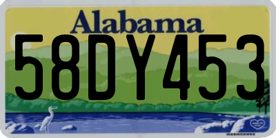AL license plate 58DY453