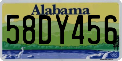 AL license plate 58DY456