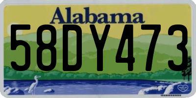 AL license plate 58DY473