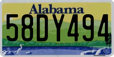 AL license plate 58DY494