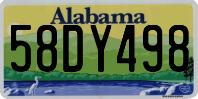 AL license plate 58DY498
