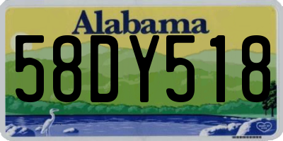 AL license plate 58DY518