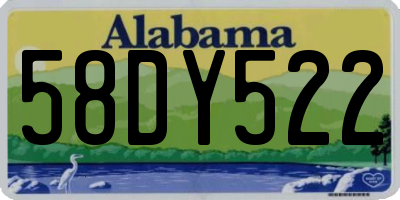 AL license plate 58DY522