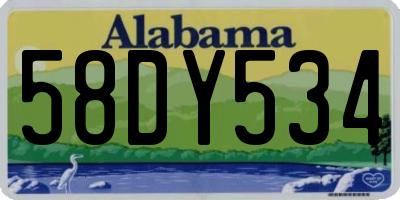 AL license plate 58DY534