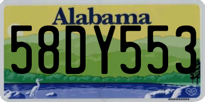 AL license plate 58DY553