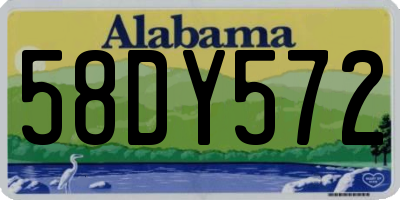 AL license plate 58DY572