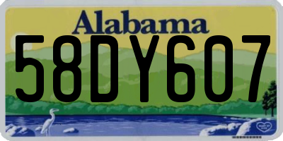 AL license plate 58DY607