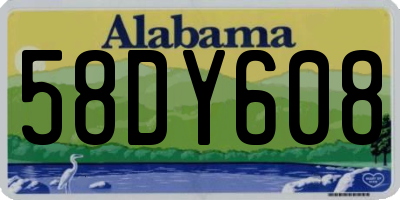 AL license plate 58DY608