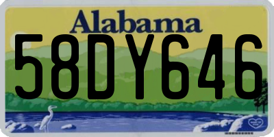AL license plate 58DY646