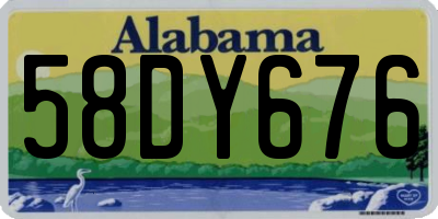 AL license plate 58DY676
