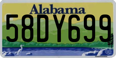 AL license plate 58DY699