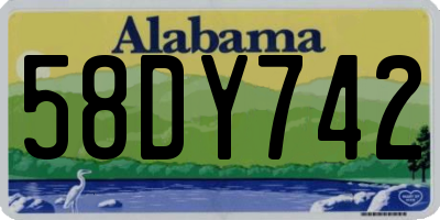 AL license plate 58DY742