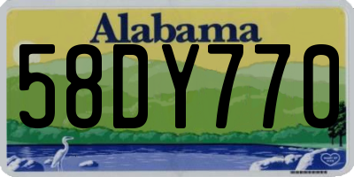 AL license plate 58DY770