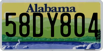 AL license plate 58DY804