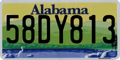 AL license plate 58DY813