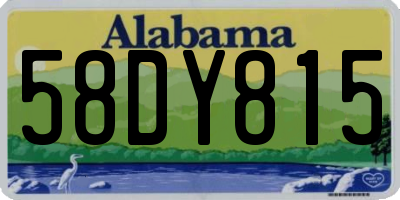 AL license plate 58DY815