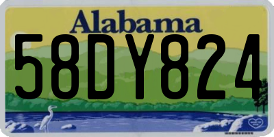 AL license plate 58DY824