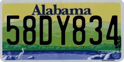 AL license plate 58DY834