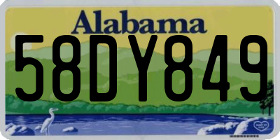 AL license plate 58DY849