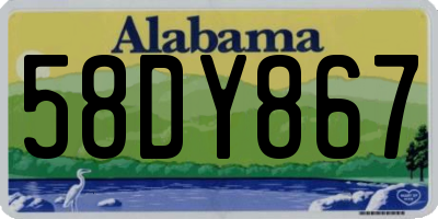 AL license plate 58DY867