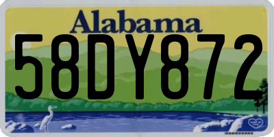 AL license plate 58DY872