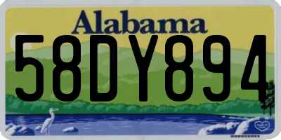 AL license plate 58DY894