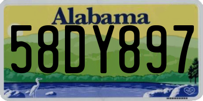 AL license plate 58DY897