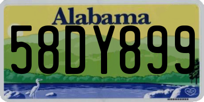 AL license plate 58DY899