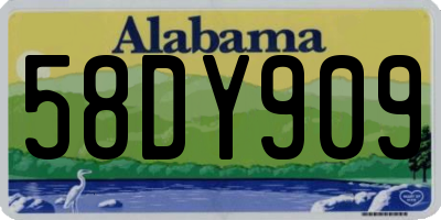 AL license plate 58DY909