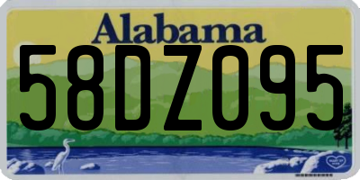 AL license plate 58DZ095