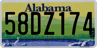 AL license plate 58DZ174