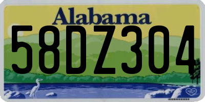 AL license plate 58DZ304
