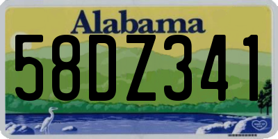 AL license plate 58DZ341