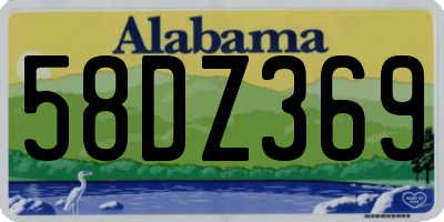AL license plate 58DZ369